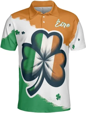 Irish Golf Polo Shirts for Men - St Patricks Day Mens Golf Shirts Short Sleeve Fit Tennis T-Shirt HN03