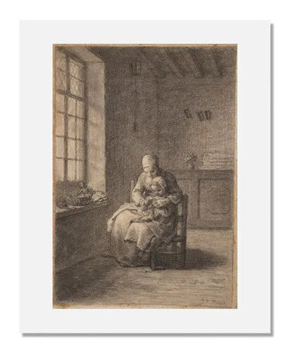 Jean François Millet, The Knitting Lesson