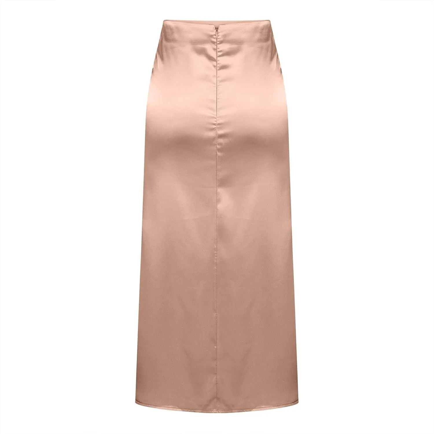 JOAU Women's Summer Skirt 2024 Satin Elegant High Waist Cocktail Party Wedding A-Line Midi Skirts Work Business Dressy Skirt