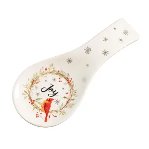 Joy Cardinal Wreath Spoon Rest