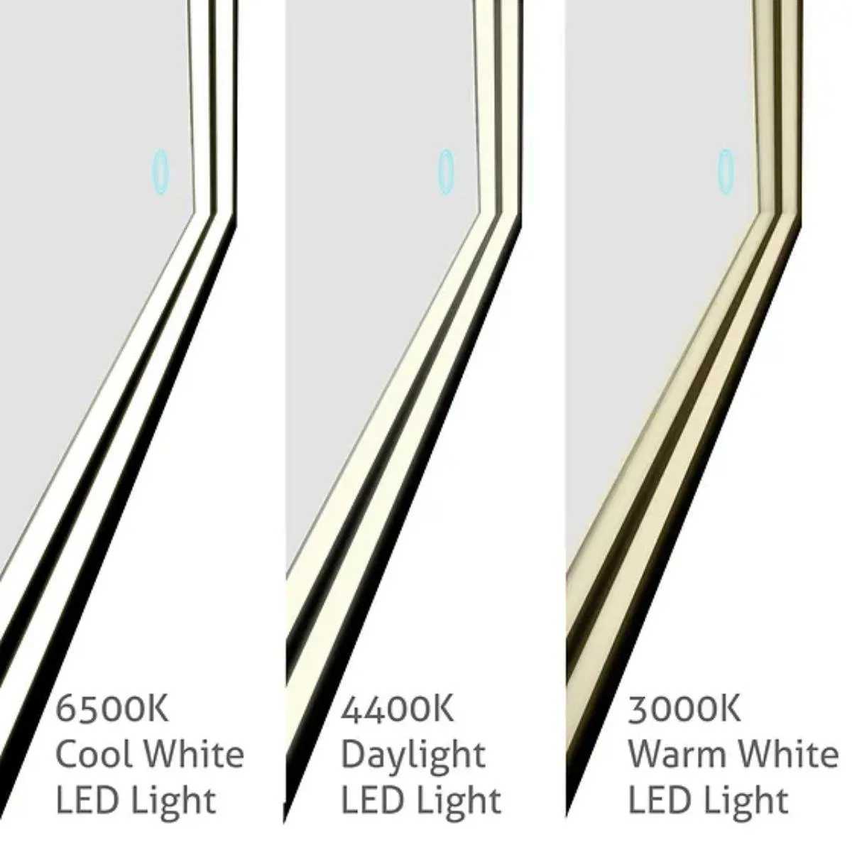 Keanu 48 In. X 36 In. Tri-color LED Wall Mirror With Touch On/Off Dimmer Function