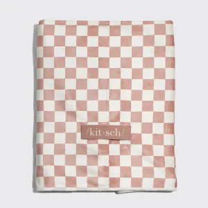 Kitsch -Extra Large Quick-Dry Hair Towel Wrap- Terracotta Checker