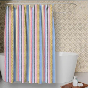 Kuber industries AC Curtain | PVC Door Window Curtain | Curtains for Door | Lining Curtain for Bathroom | Window Blackout Curtain | Shower Curtain with 8 Rings | 7 Feet | Multicolor