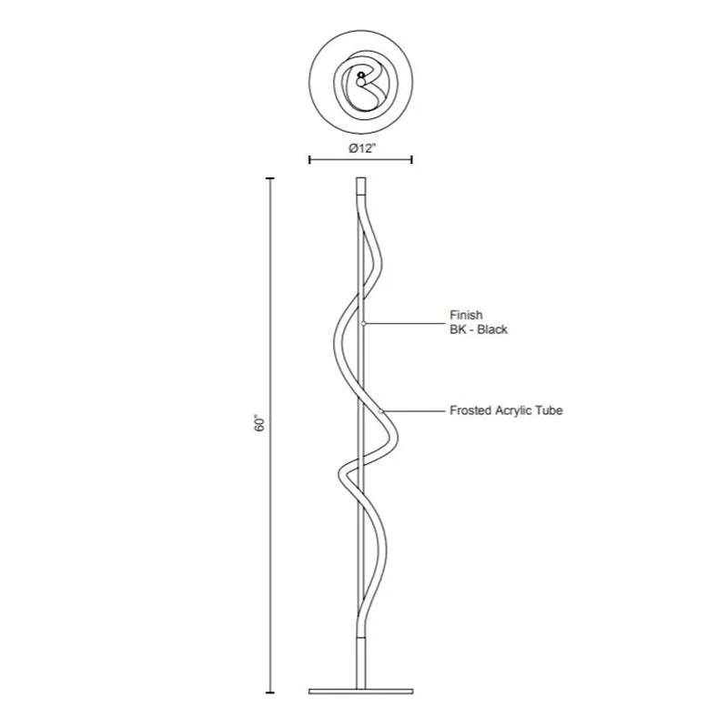 Kuzco FL95360 Cursive LED Floor Lamp