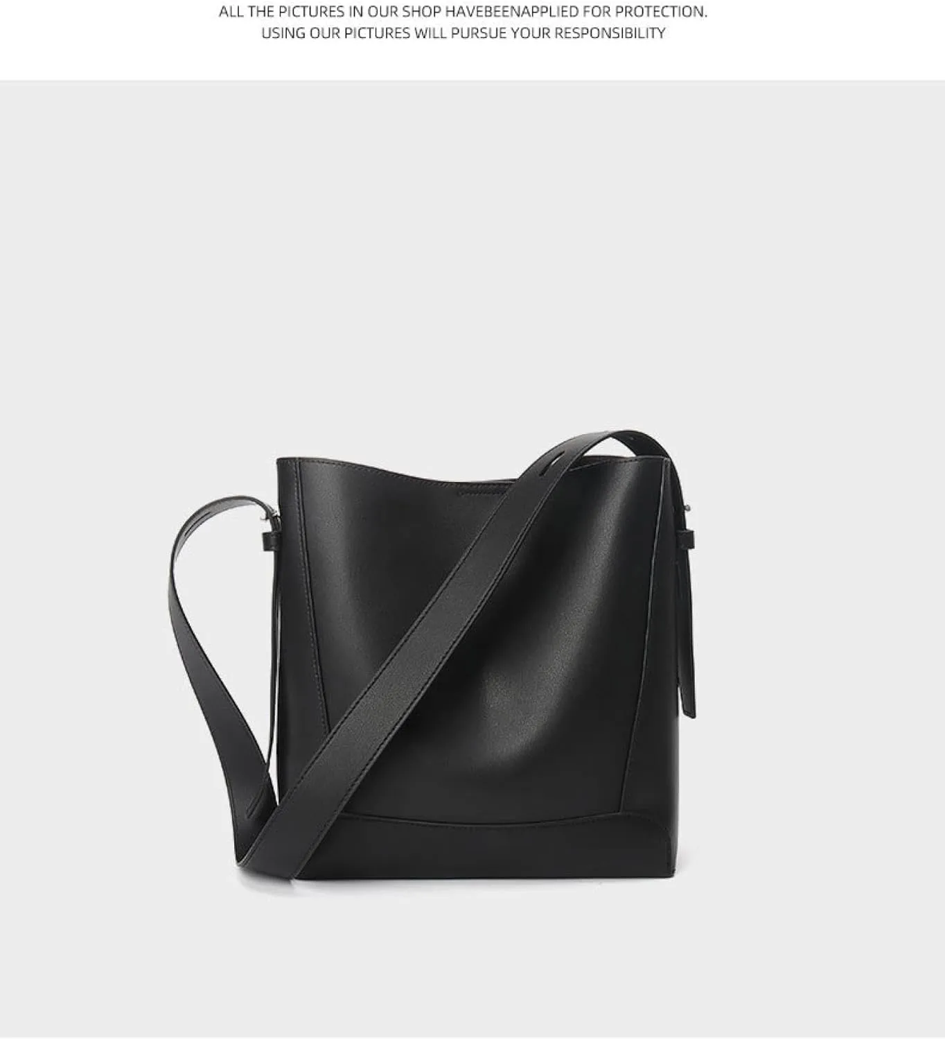 Large-Capacity Crossbody Leather Shoulder Commuter Bucket Women's Bag