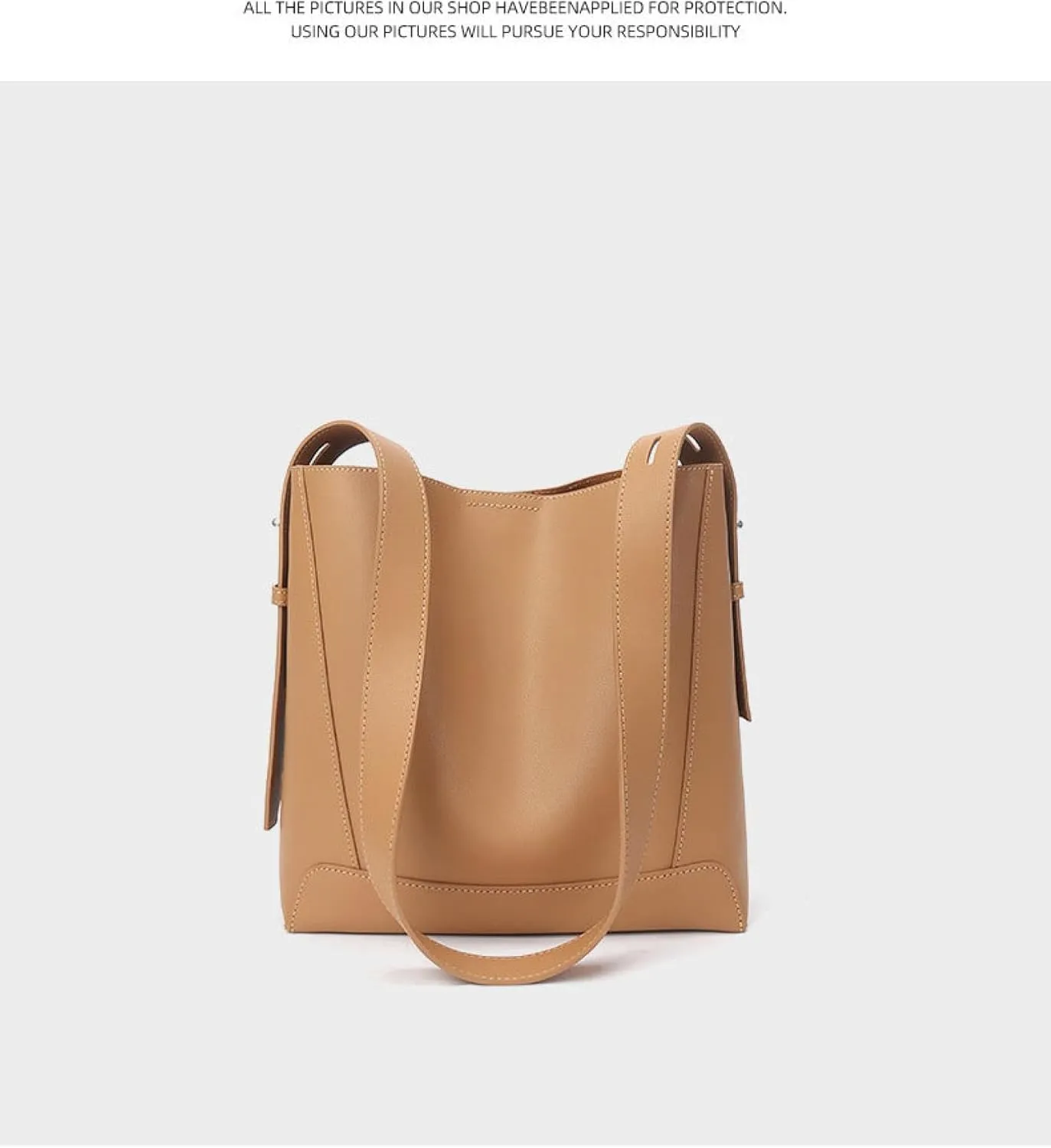 Large-Capacity Crossbody Leather Shoulder Commuter Bucket Women's Bag