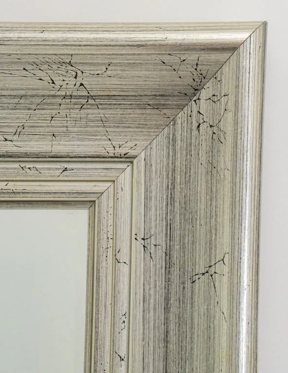 Large Full Length Silvered Wood Mirror