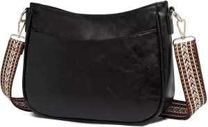 Leather Crossbody Bags for Women - Trendy Hobo Shoulder Purse, Adjustable Strap, Stylish Tote for Work, Travel & Casual Use