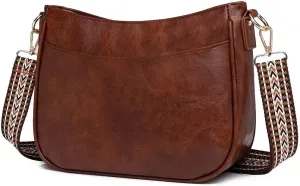 Leather Crossbody Bags for Women - Trendy Hobo Shoulder Purse, Adjustable Strap, Stylish Tote for Work, Travel & Casual Use
