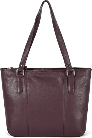 Leather Purse For Women - Real Leather Tote For Women - Ladies Shoulder Handbag For Work, Travel, Casual Use