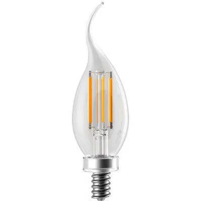 LED Filament BA11 320 Deg, 4W-400lm, Dimmable, 80CRI, 2700K, E12