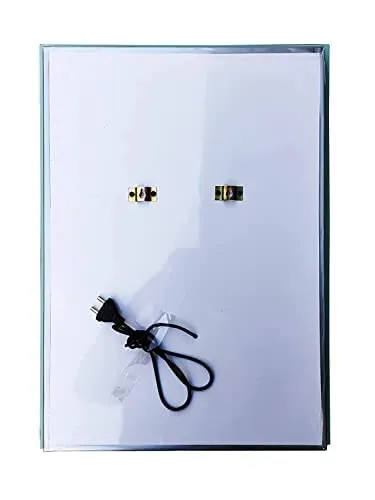 LED Rectangular Bedroom Mirror with Sensor & Warm White Light-Wall Mounted 18x24
