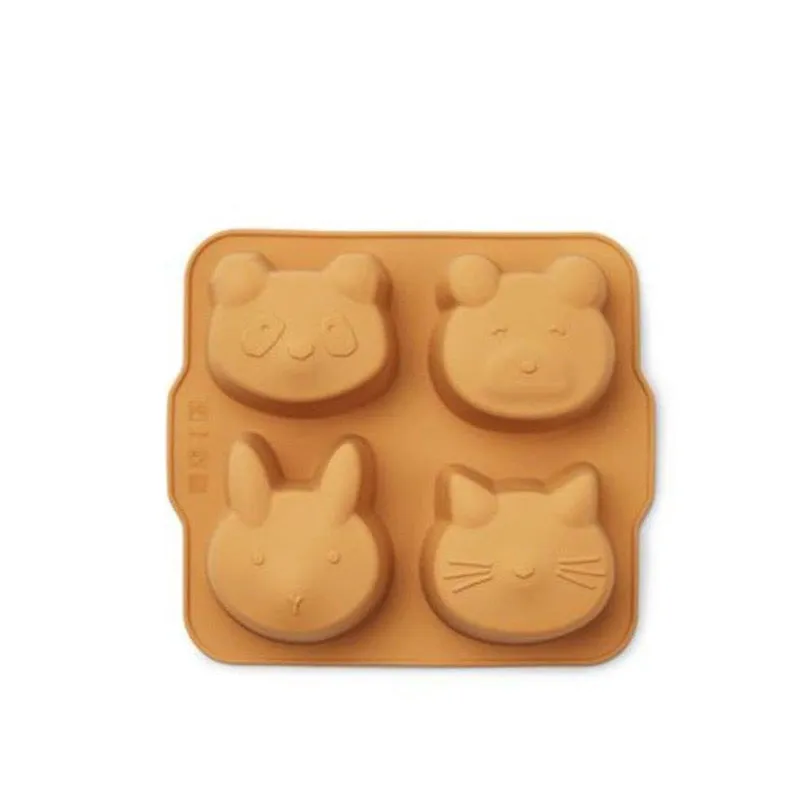 Liewood Mariam Cake Pan 2 Pack Yellow Mellow Dark Rose Mix