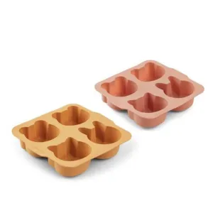 Liewood Mariam Cake Pan 2 Pack Yellow Mellow Dark Rose Mix