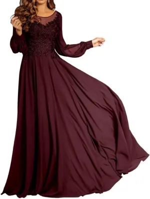 Long Sleeves Bridesmaid Dresses Mother of The Bride Dresses for Formal Evening Gowns 2024