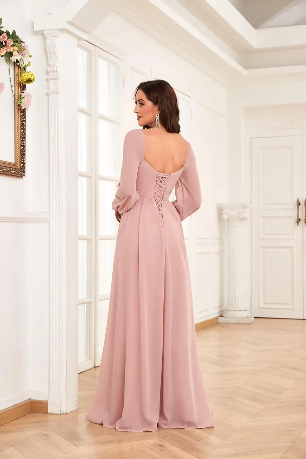 Long Sleeves Bridesmaid Dresses Mother of The Bride Dresses for Formal Evening Gowns 2024