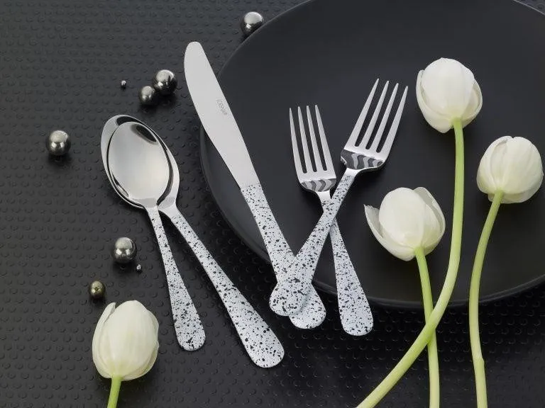 Lorena 20-Piece Stainless Steel Silverware Flatware Cutlery Set, Service for 4, French Vanilla