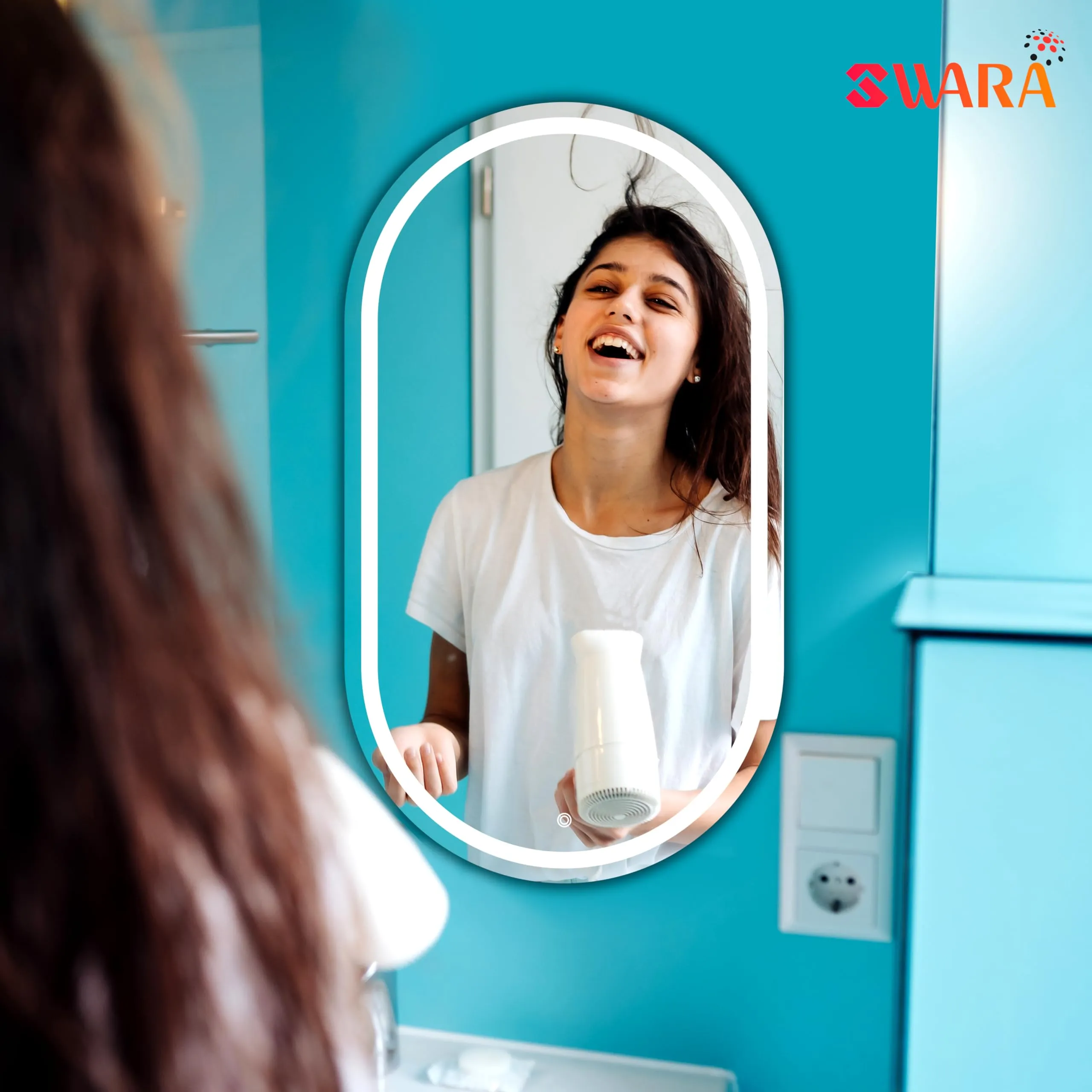 LUPPRA Capsule Wall Mounting Mirror with Light |Bathroom Mirror,Venity Mirror,Smart Mirror Size 17.5X23.5 inch| LED Mirror 3 Tone (Cool White, Natural White, Warm White).