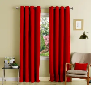 Lushomes Blackout Curtain, Red Door Curtains with 8 Eyelets, curtains 7.5 feet long, curtains & drapes, parda (54 x 90 inches, Single pc)