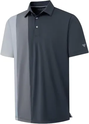 M MAELREG Mens Golf Polo Shirts Short Sleeve Dry Fit Casual Performance Moisture Wicking Color Block Polo Shirts for Men