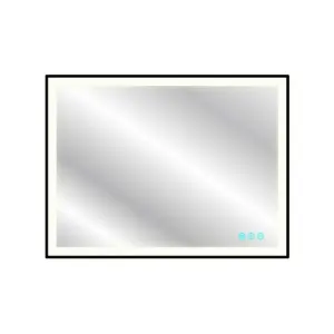 M21 Black Frame 36 In. X 28 In. LED Bathroom Vanity Mirror