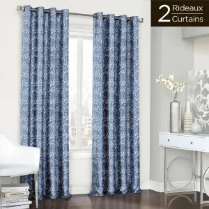 Madrid - Set of 2 Printed Blackout Grommet Top Panels - 54"x 84"