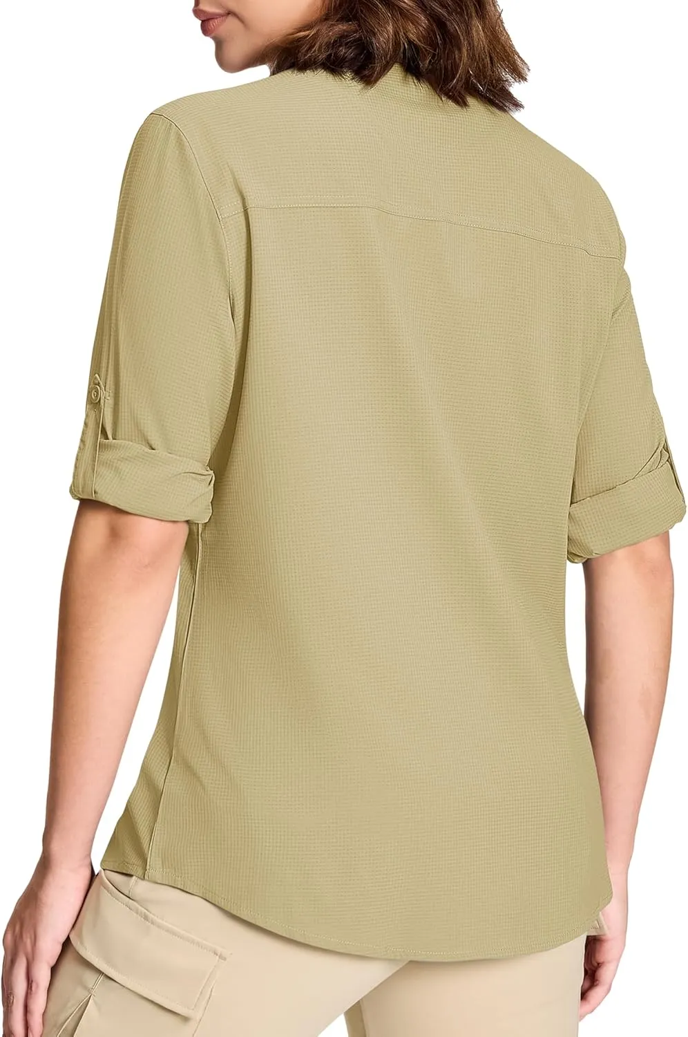 MAGCOMSEN Women's UPF 50  Long Sleeve Fishing Shirts UV Sun Protection Quick Dry Button Down Safari Hiking Travel Shirts