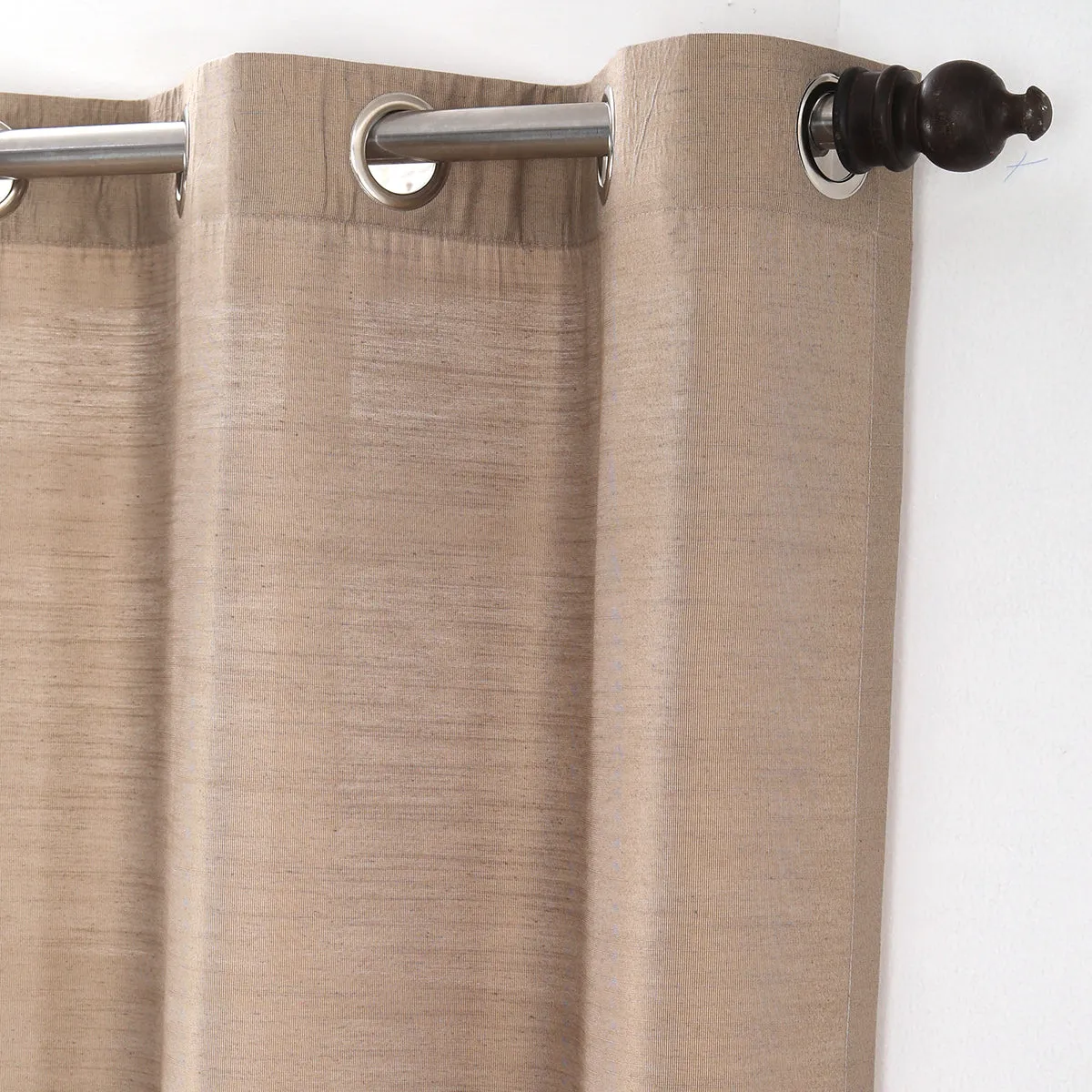 Marly Matt Solid 2PC Red Curtain Set