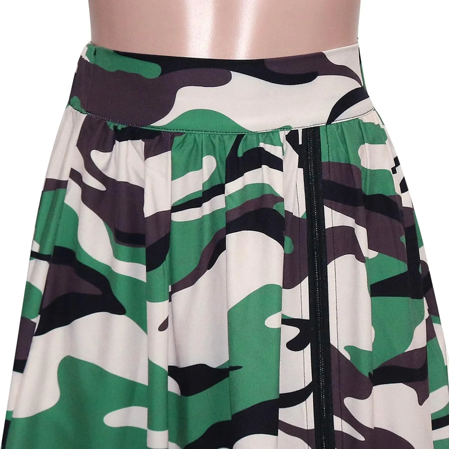 Maxi Skirts for Women High Slit Denim Hip-Wrapped Skirt Floral Print Long Jean Skirts Trendy Sexy Camo Flowy Skirt