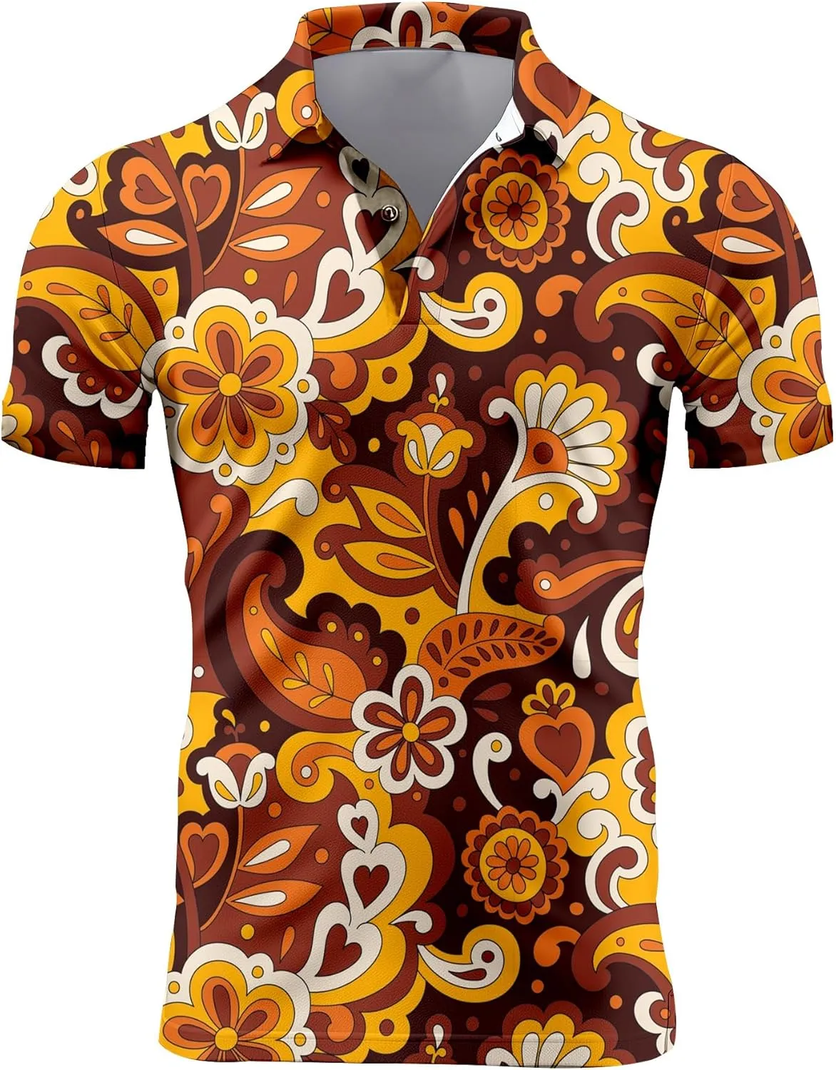 Mens 70s Golf Shirts for Men,Funny Golf Shirts for Men Short Sleeve,Mens 70s Shirt 70s Outfits for Men