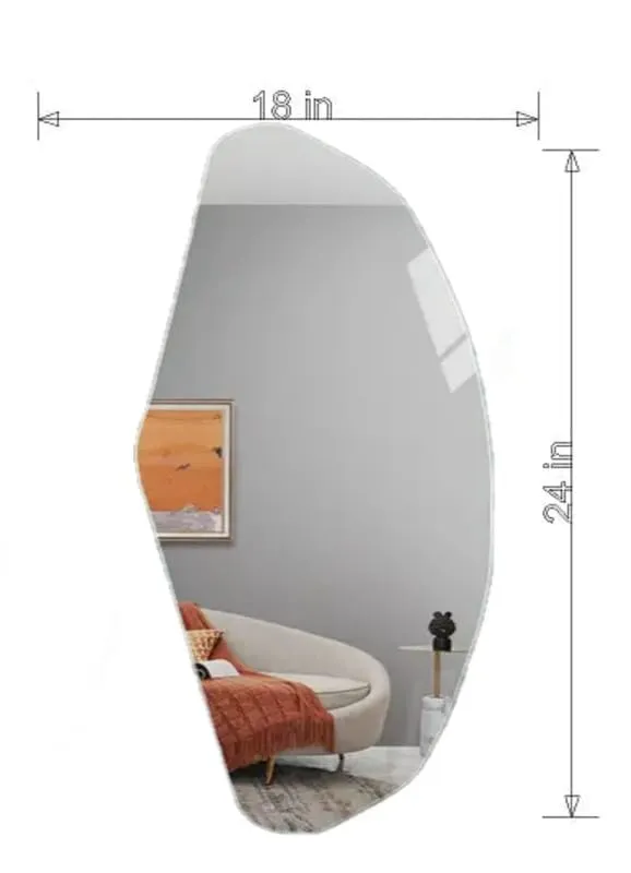 MERKEZI ART MB42 Decorative Wall Mirror for Bathroom, Living Room, Bedroom, Vanity Mirrors, Makeup (18 x 24 Inch)