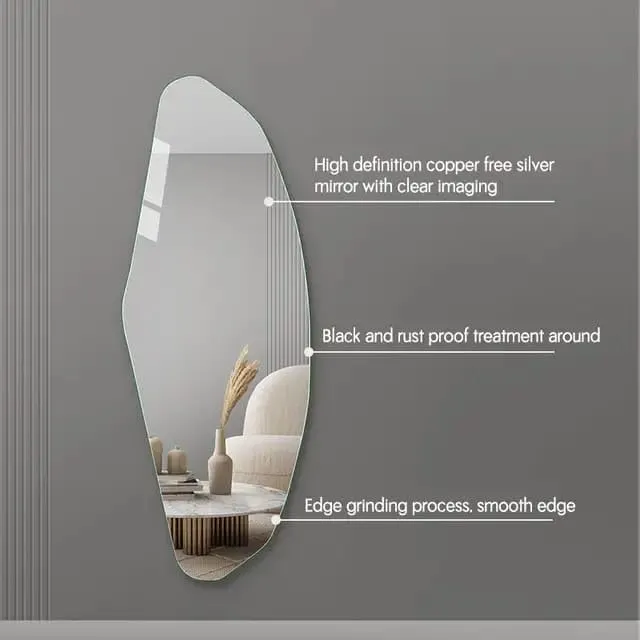 MERKEZI ART MB42 Decorative Wall Mirror for Bathroom, Living Room, Bedroom, Vanity Mirrors, Makeup (18 x 24 Inch)