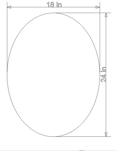 MERKEZI ART Oval Shape Inbuild Led Lights Decorative Wall Mirror for Bathroom, Living Room, Bedroom, Vanity Mirrors, Makeup 24 x 18 Inch (MB06)
