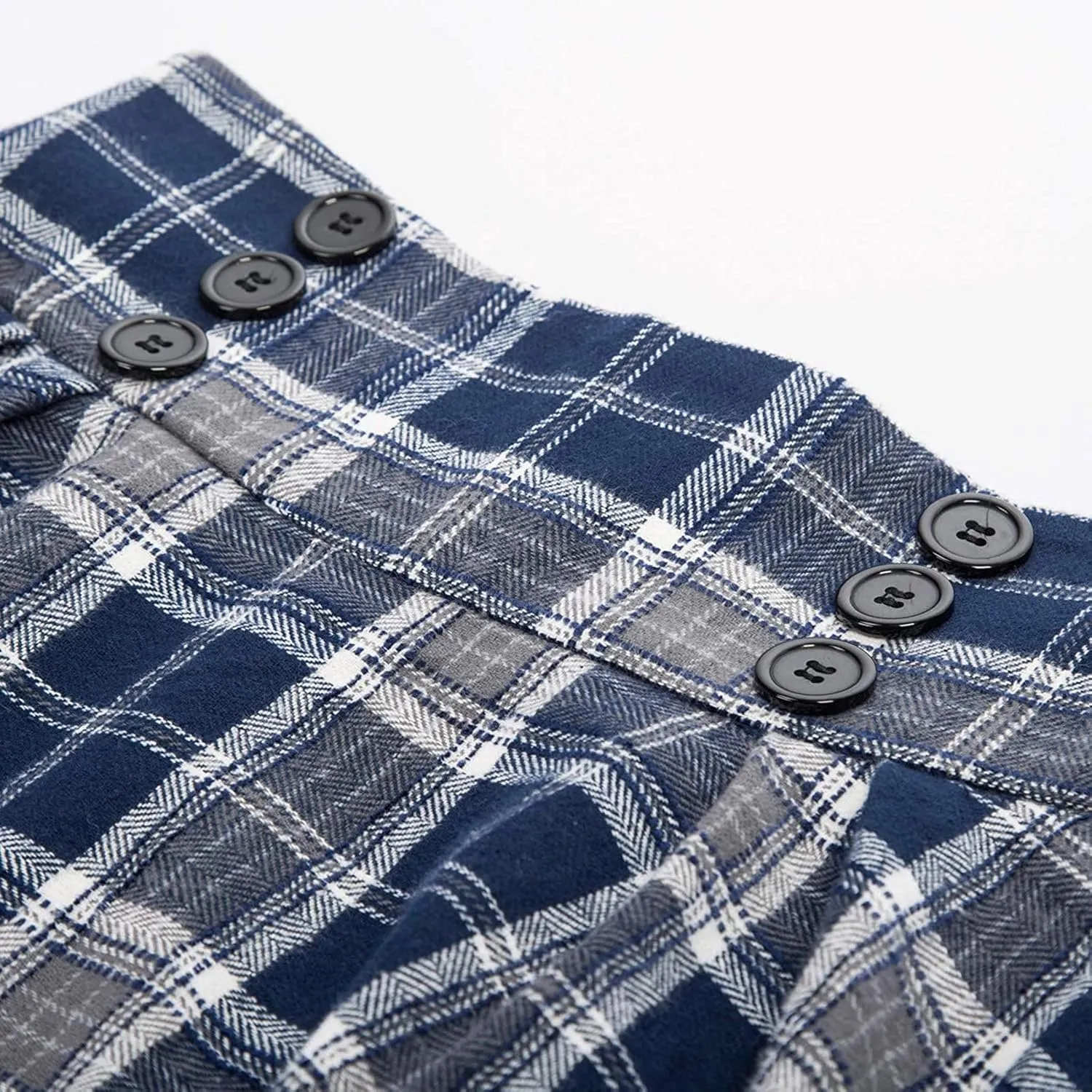 Midi Skirts for Women Casual Short Style Skirts High Waist Elegant Skirt Preppy Plaid Ankle Pleated Cheer Skirt