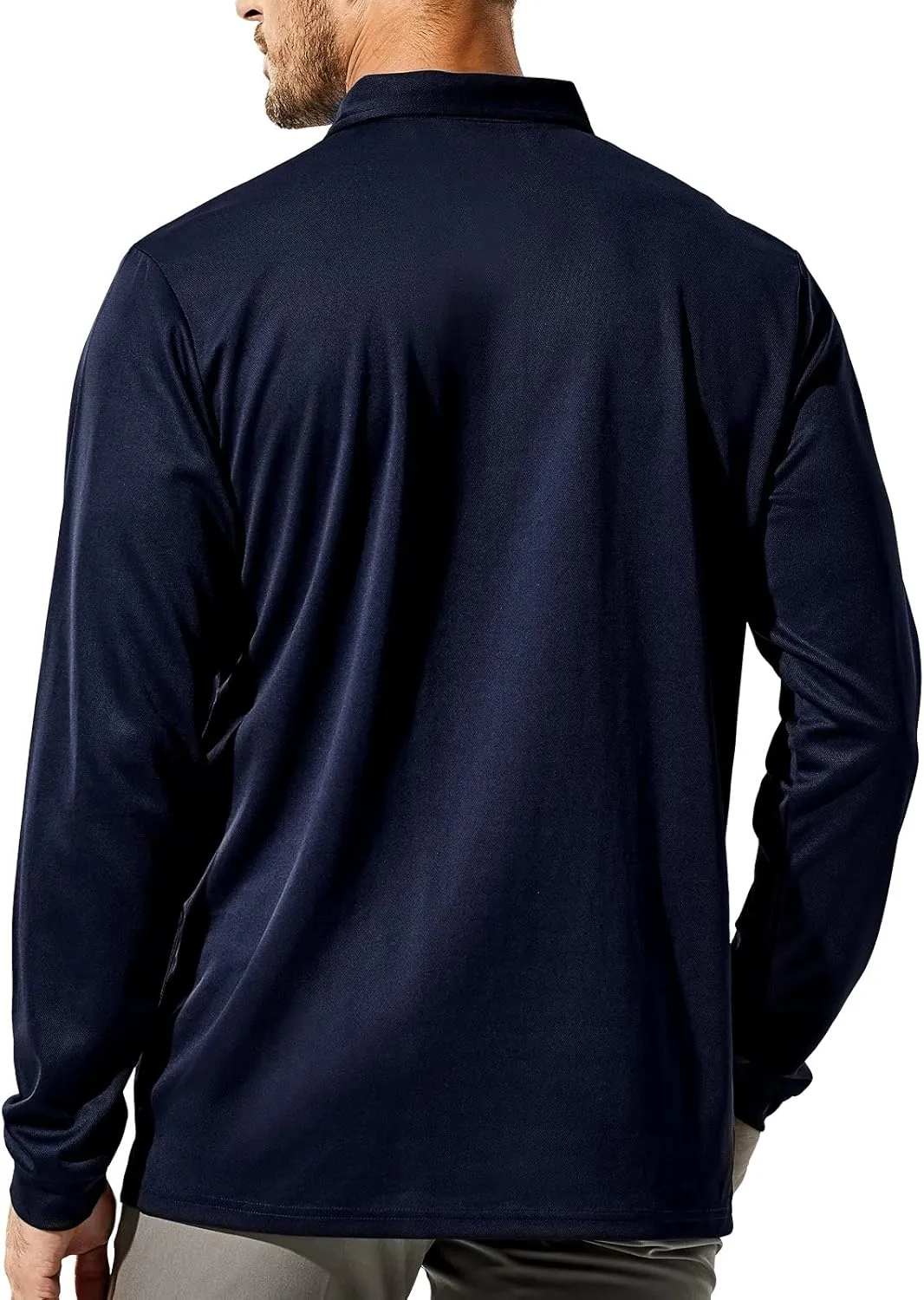 MIER Men's Quick Dry Polo Shirts Polyester Casual Collared Shirts Short Sleeve, Moisture-Wicking, Sun Protection