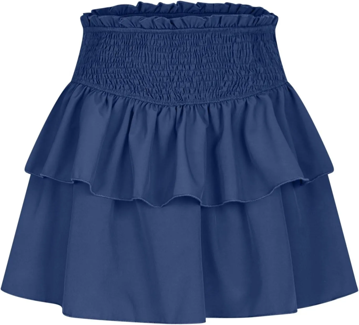 Mini Skirts for Women Dressy Casual Ruffle Layer Boho Dress Flowy Skort Summer High Waisted Ballet Skirt Cute Clothes