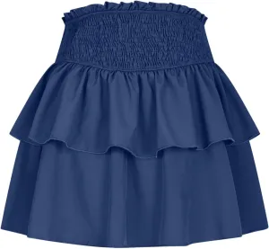 Mini Skirts for Women Dressy Casual Ruffle Layer Boho Dress Flowy Skort Summer High Waisted Ballet Skirt Cute Clothes