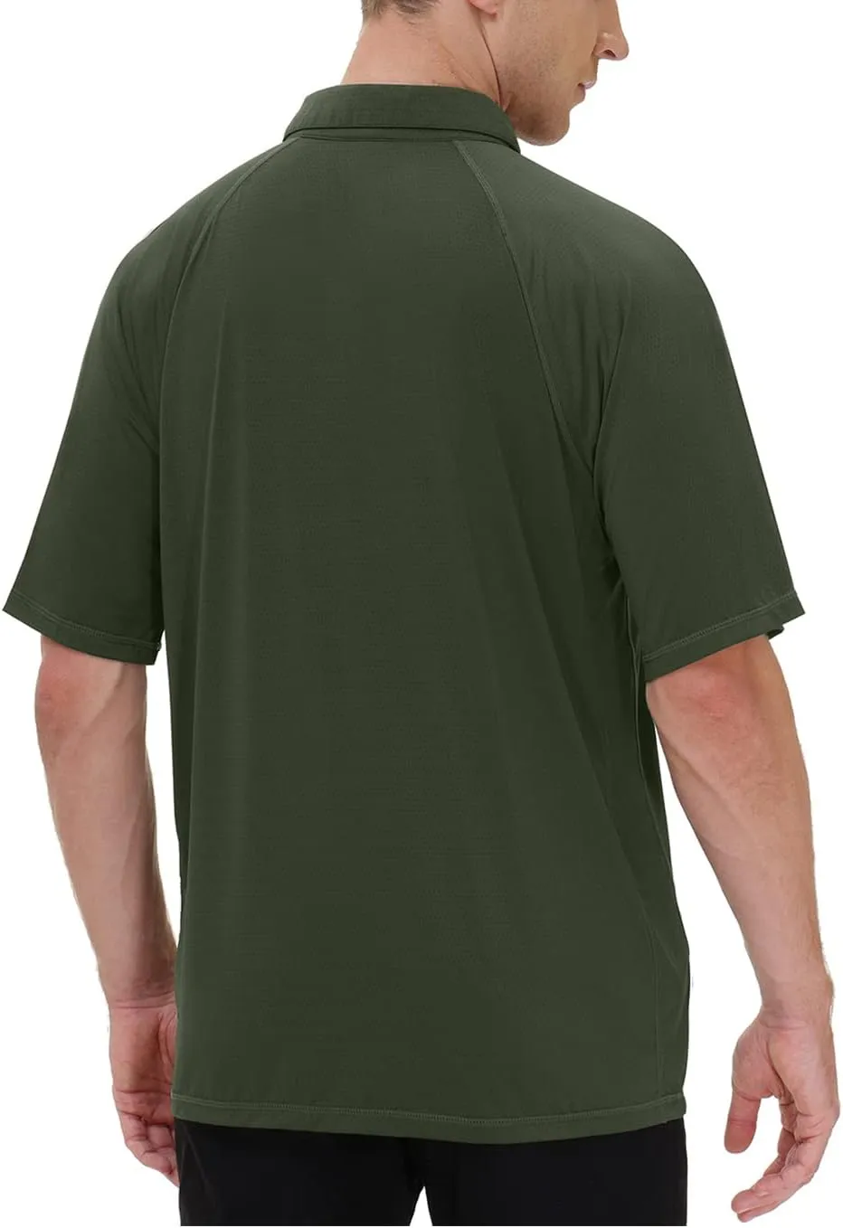 MOHEEN Men's Moisture Wicking Short Sleeve Polo Shirts UPF 50  Lightweight Performance Golf Shirts M-6XL