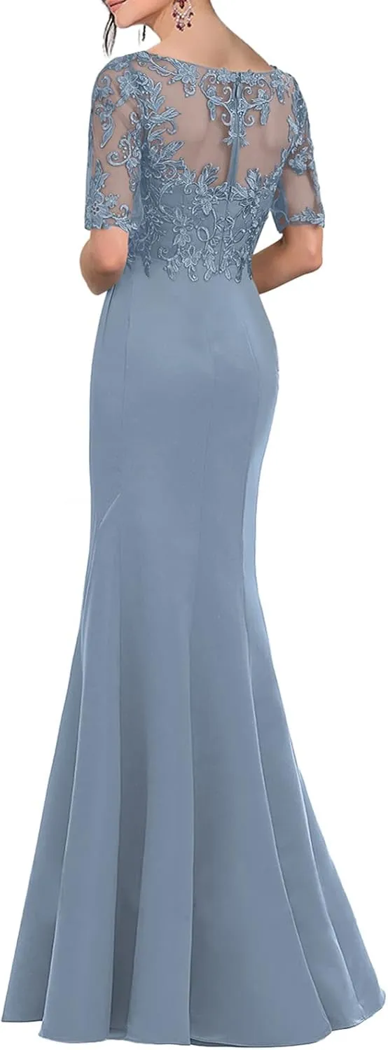 Mother of The Bride Dresses Long Formal Evening Gowns Appliques Wedding Guest Dresses