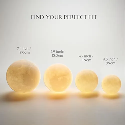 Mydethun Moon Lamp 5.9 Inch LED Night Light Brightness Control Wooden Base Decor