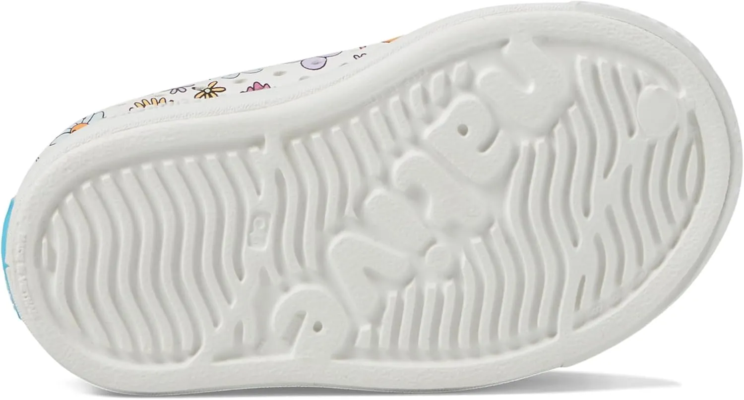 Native Shoes Kids Jefferson Juniper Print (Toddler) - Shoes for Kids - Round Toe Shape - Synthetic Outsole