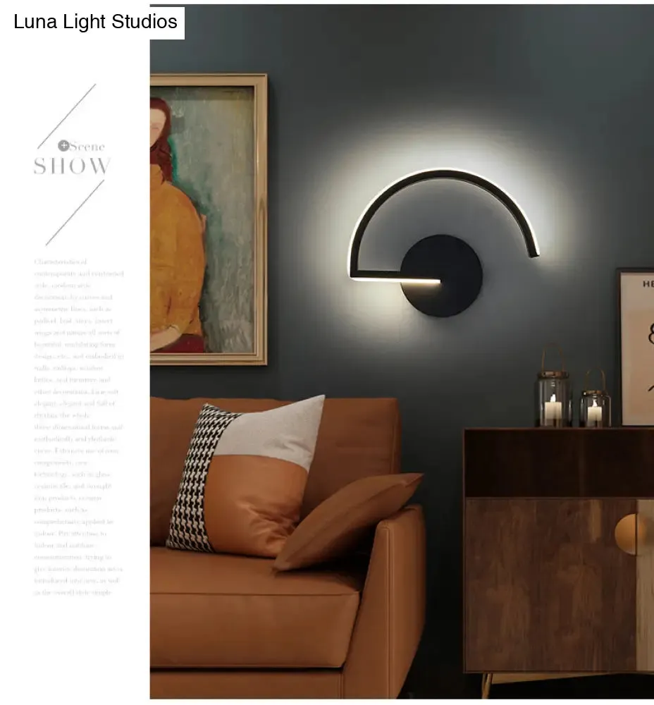 Nordic Style LED Metal Wall Sconce Lamp for Bedroom and Living Room