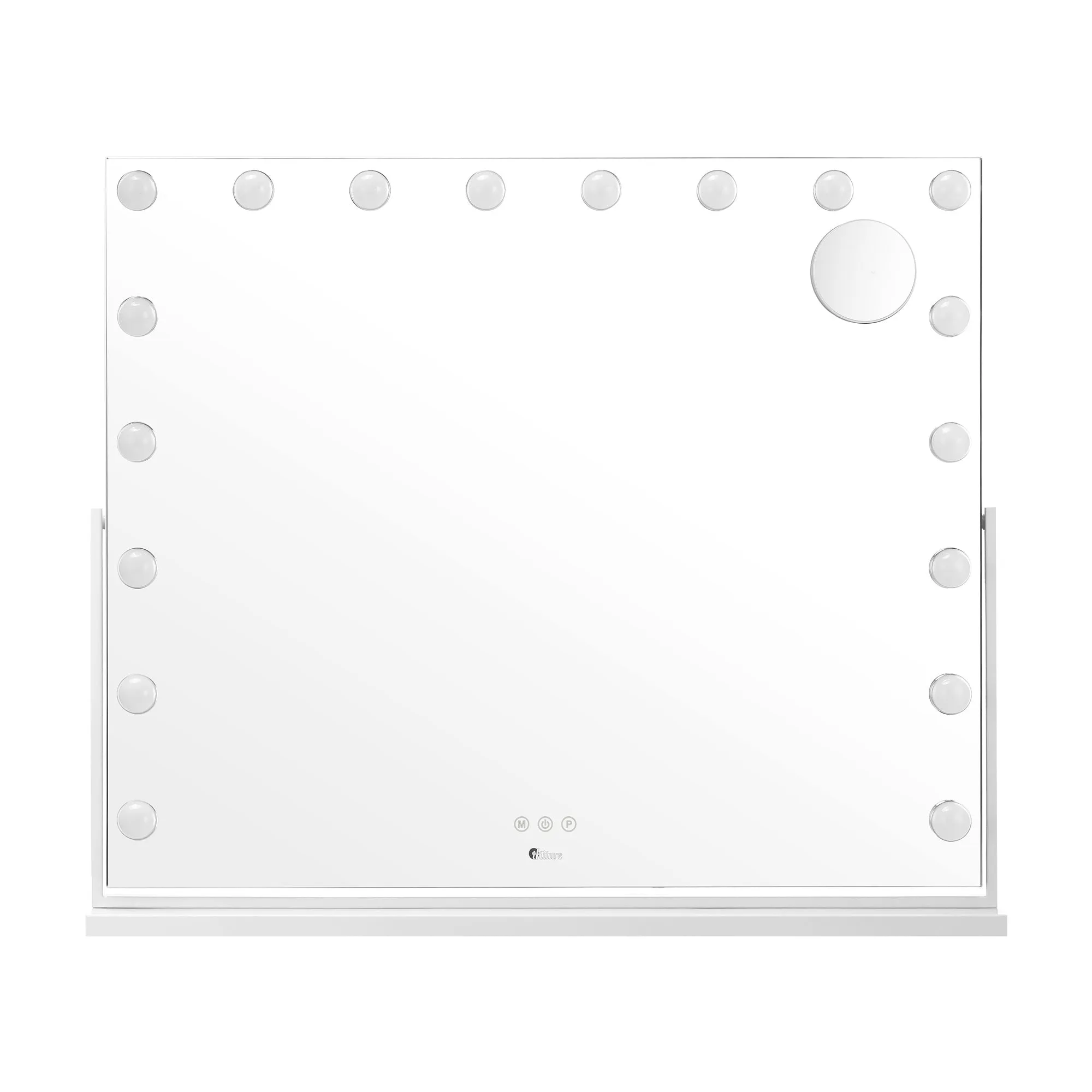 Oikiture LED Hollywood Mirrors Makeup Rotatable Mirror Magnifying Bluetooth
