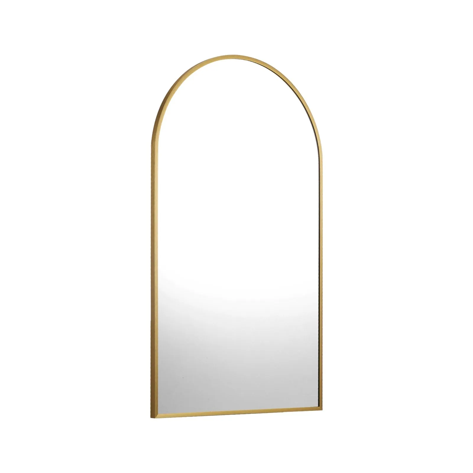 Oikiture Wall Mirrors 86x50cm Arched Makeup Mirror Bathroom Home Decor Gold