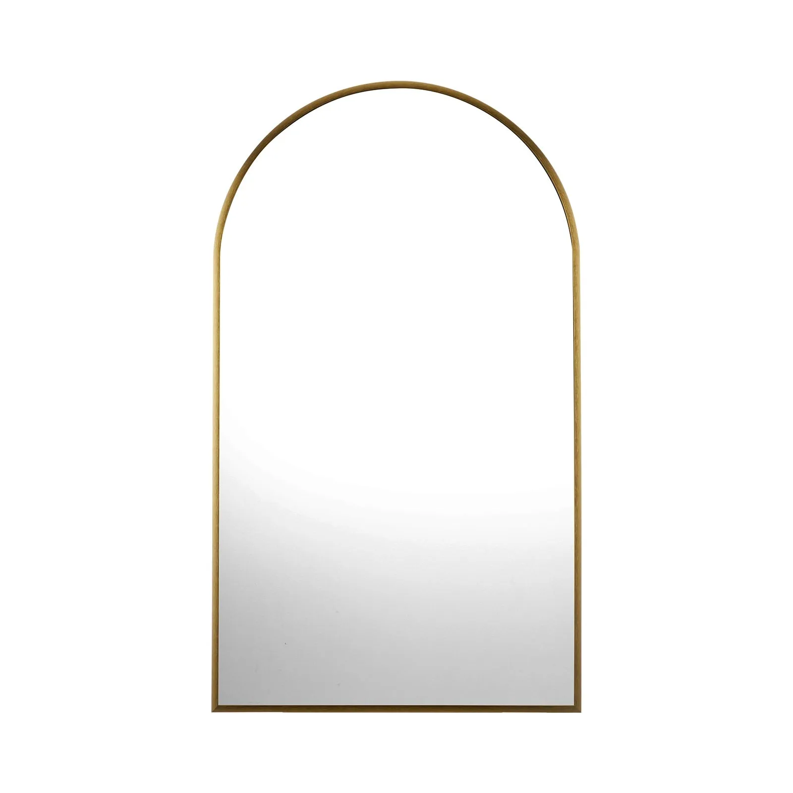 Oikiture Wall Mirrors 86x50cm Arched Makeup Mirror Bathroom Home Decor Gold