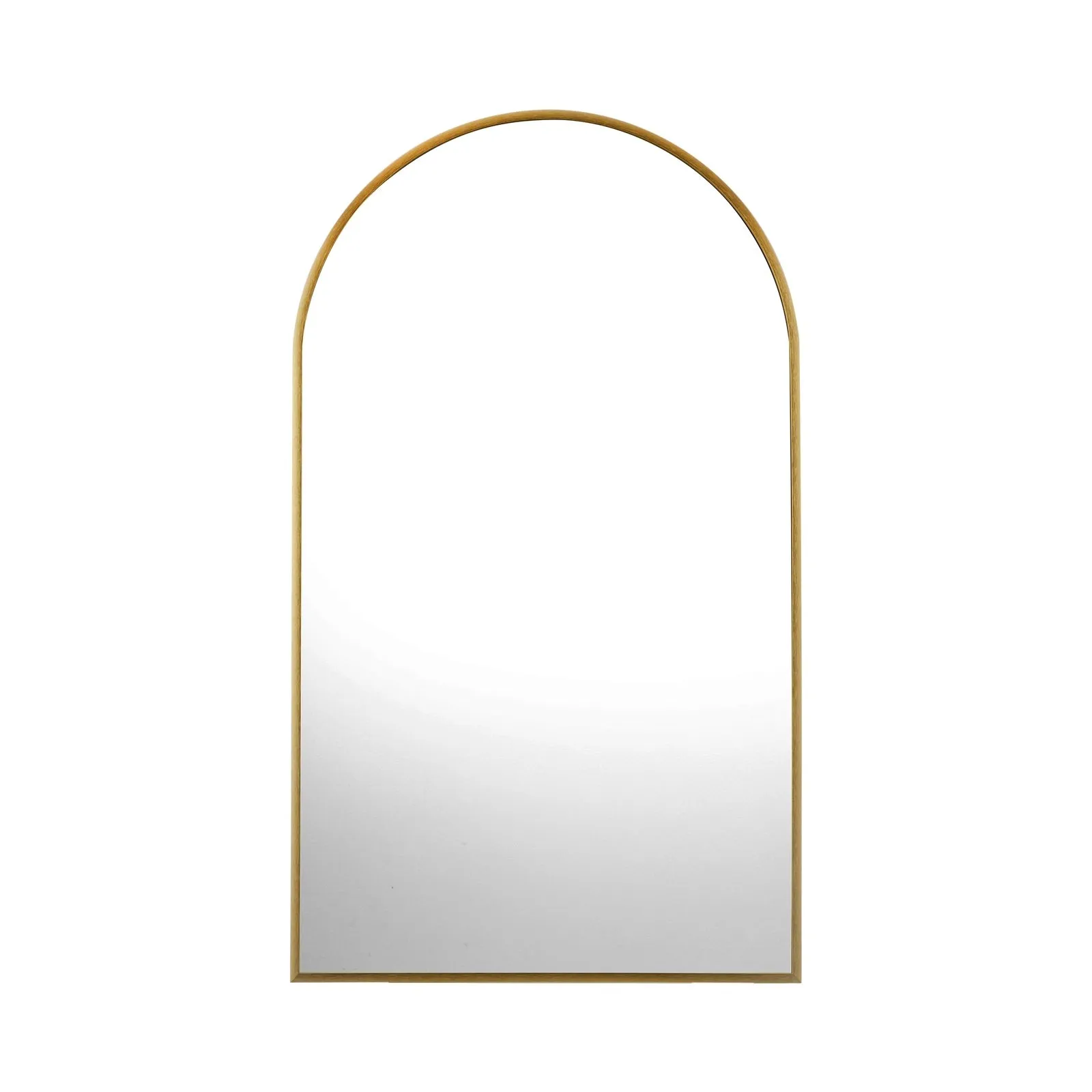 Oikiture Wall Mirrors 86x50cm Arched Makeup Mirror Bathroom Home Decor Gold