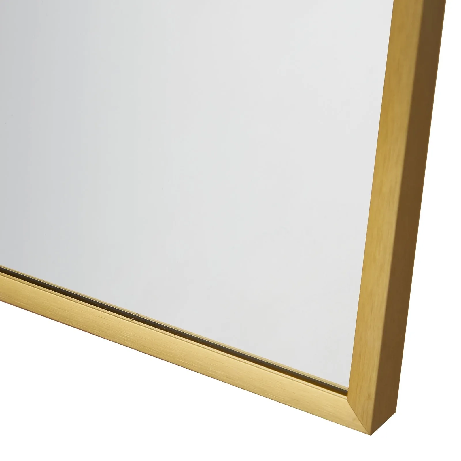 Oikiture Wall Mirrors 86x50cm Arched Makeup Mirror Bathroom Home Decor Gold
