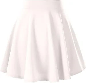 Plus Size Skirts for Women Flowy Pleated Skirts Casual Skater Skirt A-Line Mini Skirts High Wiasted Basic Skirts