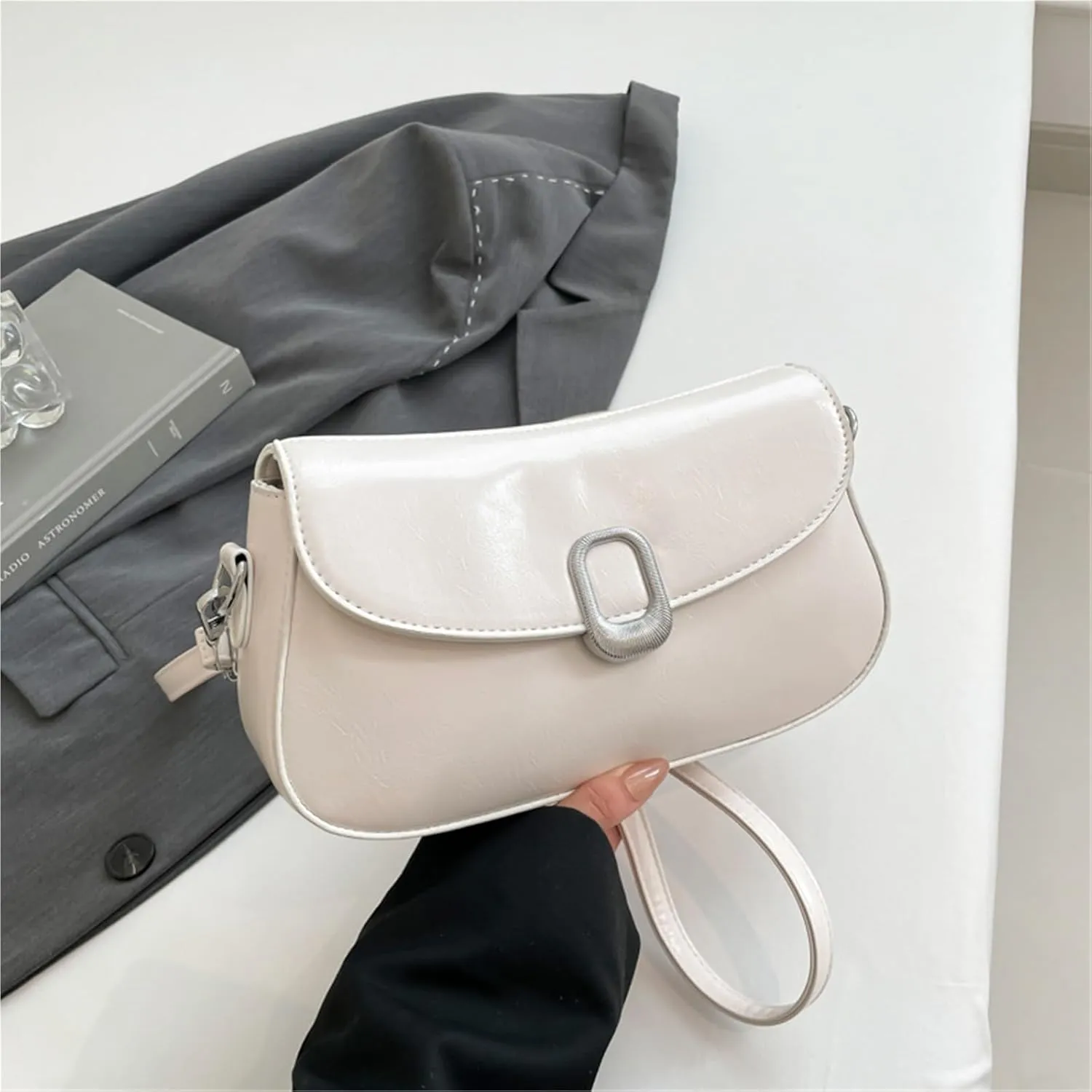 Premium New Saddle Bag(White)