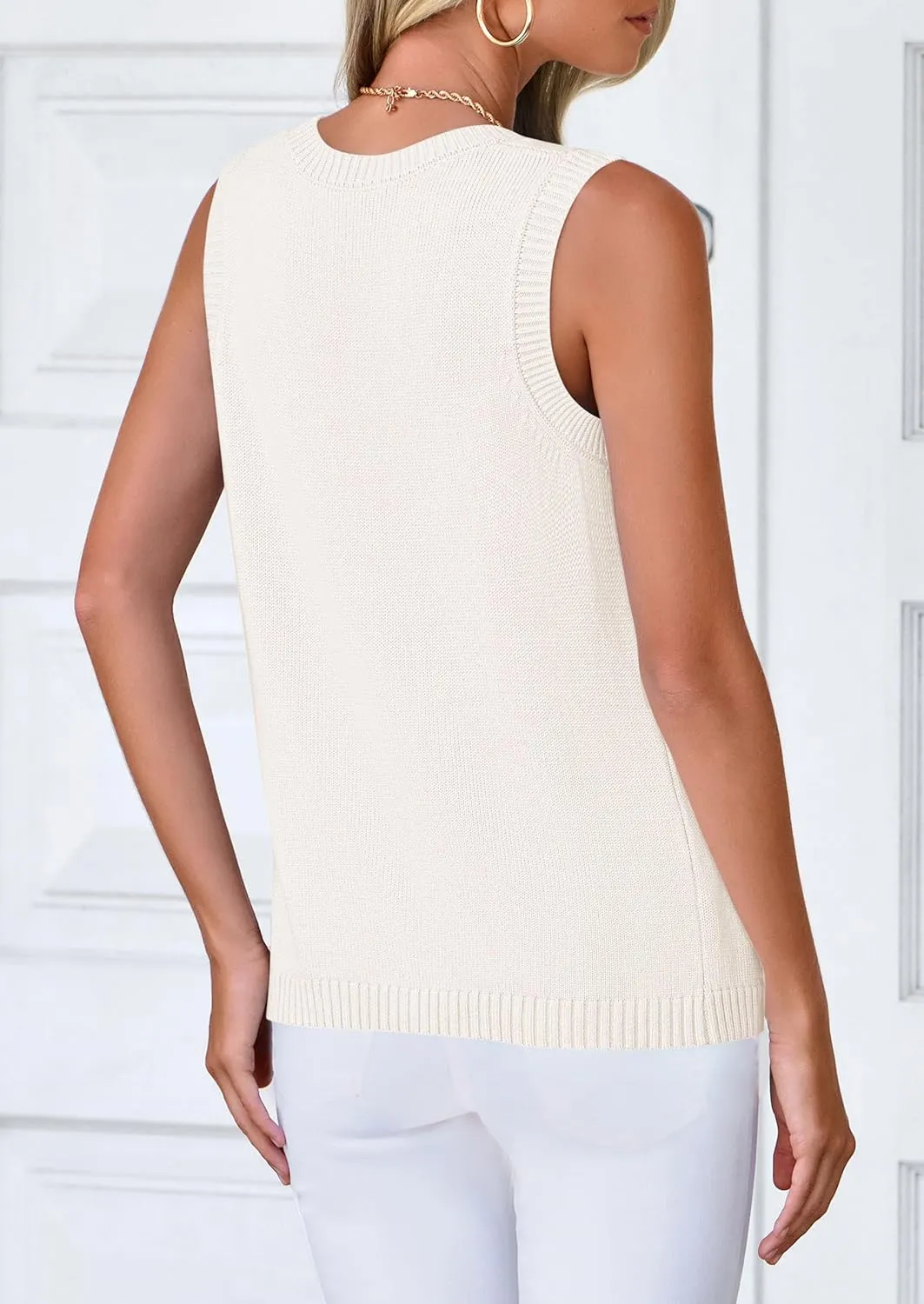 PRETTYGARDEN Sweater Vest Women 2025 Spring Summer Casual Lightweight Knit Sleeveless Button Down Tank Tops Trendy Clothes